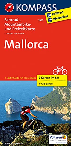 KOMPASS Fahrradkarte 3500 Mallorca (2 Karten im Set) 1:70.000: Fahrrad-, Mountainbike- und Freizeitkarte mit Führer